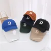 Ball Caps Doit 2024 Child Baseball Cap For Girl Boy Hats Summer Sunscreen Baby Casual Hip Hop Solid P D R Letter Kid 2 To 7 Y