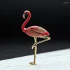 Broschen Tier Emaille Flamingo Vögel Für Frauen Modeschmuck Zubehör Blumenstrauß 4 Farben Schal Schnalle Tuch Brosche Pins