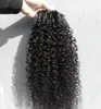 Extensions de cheveux brésiliens vierges Remy crépus bouclés microlink couleur noire naturelle microloop 100g un bundle5252983