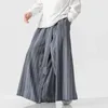 Herrbyxor män bomullslinne harem streetwear man casual joggar vintage elastisk midja manlig överdimensionerad bred benbyxor