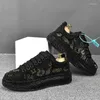 Scarpe casual di lusso con stampa strass uomo piatto hip-hop punk alte sneakers bordo Zapatillas Hombre A6