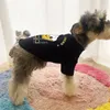 デザイナー犬の服ブランドドッグアパレル快適なペットシャツ柔らかい綿と暗いパターンドッグシャツ小さな犬用猫猫サマーペットTシャツシュナウザーヨーキーA687