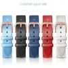 Watch Bands Brushed Satin Lady Band 6 8 10mm 12mm 14mm 16mm 18mm 20mm Dark Blue Red White Ultra-thin Strap Brand Women Watchband