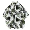 T-shirts pour hommes chemises à fleurs courtes à manches à manches en vrac grande taille Vintage kong style rétro tendance ethnique bouton coréen mode