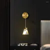 Wall Lamps Light Luxury Home Background Modern Living Room Bedroom All Copper Lighting Nordic LED Diamond Crystal Decoration