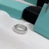 Fashion Rings Whole Professional Eternity Diamonique CZ Simulated Diamond 10KT White&Yellow Gold Filled Wedding Band Cross Rin310a