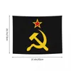 Tapestries Custom Hippie Russian Sovjet Flag Tapestry Wall Hanging Home Decor CCCP USSR HAMMER OCH SICKLE SOMSKORD