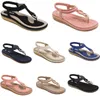 2024 Summer Women Shoes Sandaler Low Heels Mesh Surface Leisure Mom Black White Large Size 35-42 J45 GAI