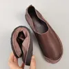 Casual Shoes Men's Slip On Man Loafers Genuine Leather Male Flat Summer Barefoot