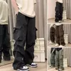 Pantaloni da uomo Pantaloni Street Style Cargo con tasche multiple Vestibilità ampia Vita elastica per abbigliamento comodo alla moda Hip Hop