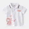 Niedliches Spaceman-Muster Jungen-Polo-T-Shirts Sommer-Kleinkind-Shirt Hochwertige Baumwolle Tops T-Shirt Kinderkleidung 240223