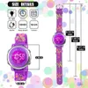 Kids Watch 3D Cartoon Toddler Wrist Digital Waterproof 7 Color Lights with Alarm Stopwatch for 310 Year Boys Girls Child 240226