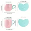 Tasse à café en céramique en forme de fleur, tulipe, tasse à thé, soucoupe, tasse à boire, 300ml, 240301