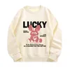 Yryt 400G Kobiety Załóż bluzy Lucky Rabbit Bluies Pullover SWEAT SWEAT Casual Thermal Long Rleeve Fash Fashion 240305