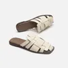 Nieuwe Rome elastische sandalen voor dames 2024 zomer nieuwe fairy wind studentenflats strass vismond strandschoenen voor dames