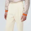 Pantalons pour hommes coton mélangé plissé coréen style britannique tendance de la mode grande taille pêche légère tube droit décontracté