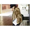 Autumn And Winter New Coat Round Neck Clothing Imitation Fox Fur Slim Fit Women's Top Short Size Large Casual 549790