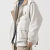 Jachtjassen Safari-jas voor heren Ontwerp met meerdere zakken Retro opstaande kraag Windjack Vrijetijdskleding Opvouwbaar