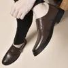 Freizeitschuhe aus echtem Leder für Herren, Business, klassisch, Vintage, All-Match für Hochzeit, hochwertige Herren-Loafer