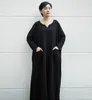 Casual klänningar Autumn Summer Cotton Linen Plus Size Women Lose Maxi Dress Solid Long Sleeve Vintage Oversize Vestidos