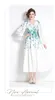 Kvinnor grundläggande avslappnade klänningar Runway Fashion Spring Flower Dress for Women Bohemian Floral Print Long Sleeve Robe Longue Femme Party Maxi Vestido 2024