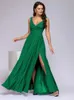 Elegante Partykleider für Frauen 2024 Prom Luxus Frau Kleid Abend Hochzeit Tanz Lange Maxi ärmellose Kleider Grün Vestidos 240228