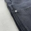 Jean brodé noir pour hommes et femmes, pantalon en Jean décontracté de haute qualité, teinture par nouage