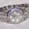 Est s femmes montres mode diamant robe montre de haute qualité luxe strass dame montre Quartz montre-bracelet Drop 326b