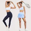 1/2/3Pcs Lycra Workout Sets Womens Seamless Gym Sportswear Shock-proof Sport Bra High Waist Yoga Pants Gym Leggings Tennis Skirt 240301