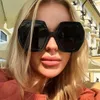 Sonnenbrille 2024 Marke Fashion Square Frauen Männer Beige Gradienten Objektiv Polygon Großen Rahmen Sonnenbrille Morden Retro Shades