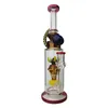 Grimace Hookahs Glass Bong Recycler Smoking Water Pipe Dab Rig 28cm Height with 14mm Joint