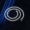 Kolye Kolyeler Modaya uygun 3mm D Renk Moissanit Tenis Kolye Kadınlar için Erkekler Kaplama Platin 4 Prong Lab Diamond Zinciri Geçidi hediyeP309J