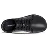 Hobibear sapatos minimalistas para homens dedo do pé largo descalço zero gota sapatos casuais de couro moda tênis leve sapatos caminhada 240305