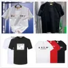 T-shirts de créateurs Noir Beige Plaid Stripe Marque Lettres classiques 100% coton Respirant Résistant aux rides Hommes et femmes Même style Mode Casual Street