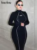 Платье Hawthaw женское 2023 осень-зима с длинным рукавом для вечеринок и клубов уличная одежда облегающее черное длинное платье оптовая продажа товары для бизнеса