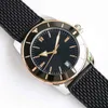 Mens Watches Luxury watch 42MM Black Dial Rose Gold Mixed Silver Automatic Watch Stainless Steel rubber strap luminous needles wri304m