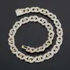 Hot Selling Hip Hop 13mm Breed 925 Zilveren Ketting D/vvs Moissanite Iced Out Cubaanse Link Chain