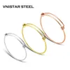 20pcs/lot 316 Stainless Steel DIY Charm Bangle 50-65mm Jewelry Finding Expandable Adjustable Wire Bracelet Wholesale 240226