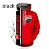 Vår- och hösten Motorcykelbil Mini Ducati Hoodie 3D Tryckt Street Mens Womens Zippered Pullover Harajuku Street Fashion Top