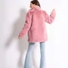 Autumn And Winter Fox Cat Women's Street Trendy Made Lapel Long Sleeved Young Fur Coat 562866