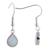 Dingle örhängen JLE1082 Drop Shape Purple Opal hängande för Lady's Birthday Present Fashion Jewelry Wedding Vanlentine