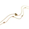 Boho a forma a doppia forma a forma di strati a strati d'oro oro d'amore d'amore caviglia a catena di perline da spiaggia per donne e ragazze 2466