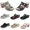 Chaussures sandales Summer Femme 2024 Bas talons Mesh Surface Loisure Mom Noir Blanc Rouge Green grand taille 36-42 O21-1 Gai 376