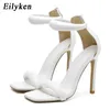 Eilyken verão peep toe sandálias de salto alto sexy fivela cinta tornozelowrap senhoras clube feminino sapatos stripper 240301