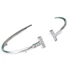 Дизайнерское серебряное ожерелье-подвескаМодный двойной открытый браслет из розового золота 18 карат Beimu Полный бриллиантовый браслет Tiffanans