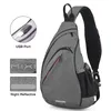 Mixi Männer Schulter Rucksack Frauen Sling Bag Umhängetasche USB Jungen Radfahren Sport Reise Vielseitig Mode Student Schule y240229