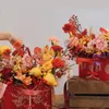 Tirez les conteneurs de la bénédiction de l'année Bodet ivre beauté chinois chinois câlins de fleur de câble de fleur de porte
