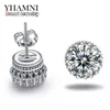 Yhamni New Arrival Sell Super Shiny Diamond 925 Sterling Silver Ladies Stud Crown Earrings Jewelry Whole E100210E