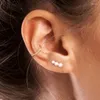 Boucles d'oreilles CANNER géométrique perle argent 925 boucle d'oreille pour femmes Piercing bijoux brillant or 18 carats Oorbellen