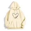 Women's Hoodies Womens Hooded Prints Sweatshirt Drawstring Round Neck Long Sleeve Pockets Tops Loose Casual Female Fast